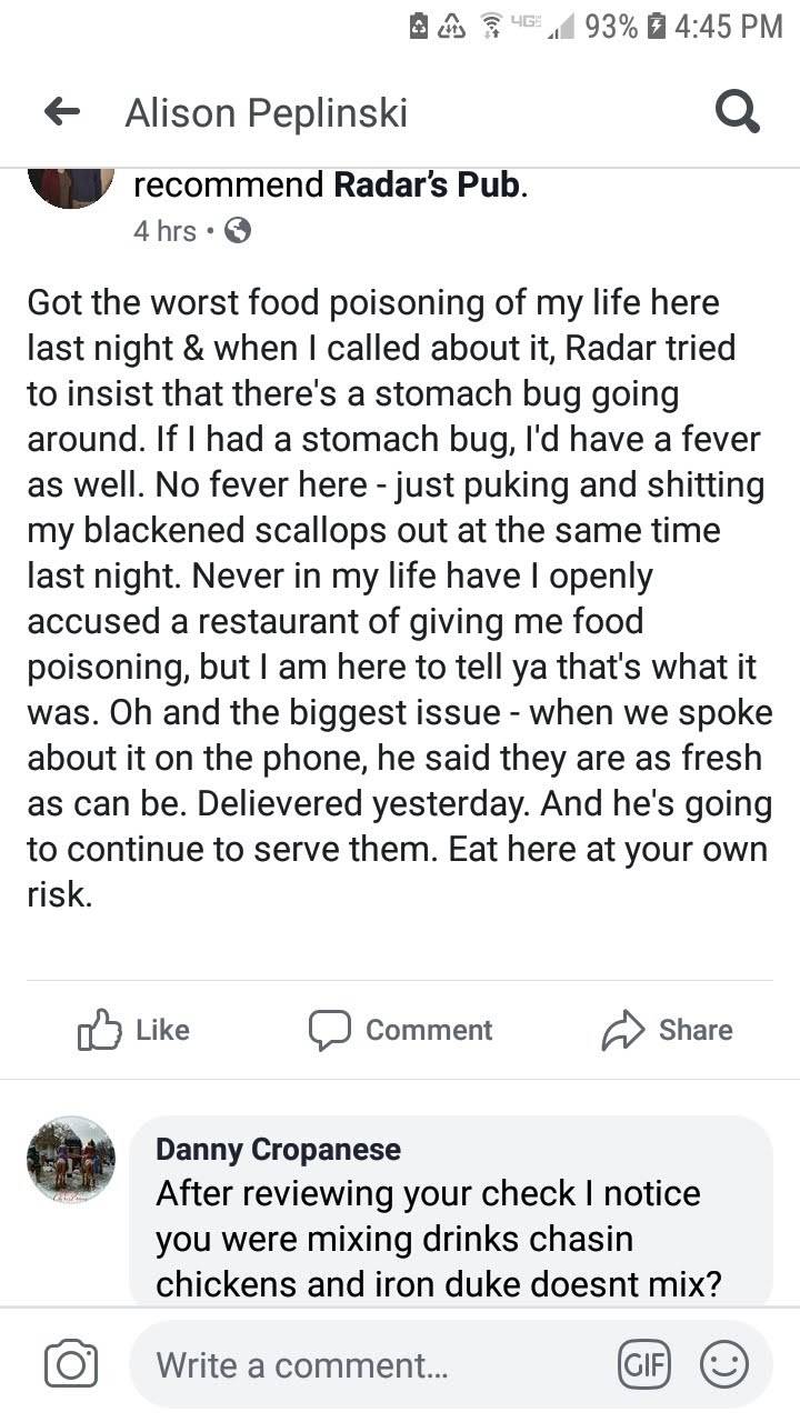 Radars Pub | restaurant | 2052 Main St, Three Rivers, MA 01080, USA | 4132836989 OR +1 413-283-6989