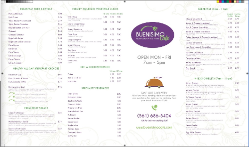 Buenisimo Café | meal delivery | 1649 Forum Pl #3, West Palm Beach, FL 33401, USA | 5616865404 OR +1 561-686-5404