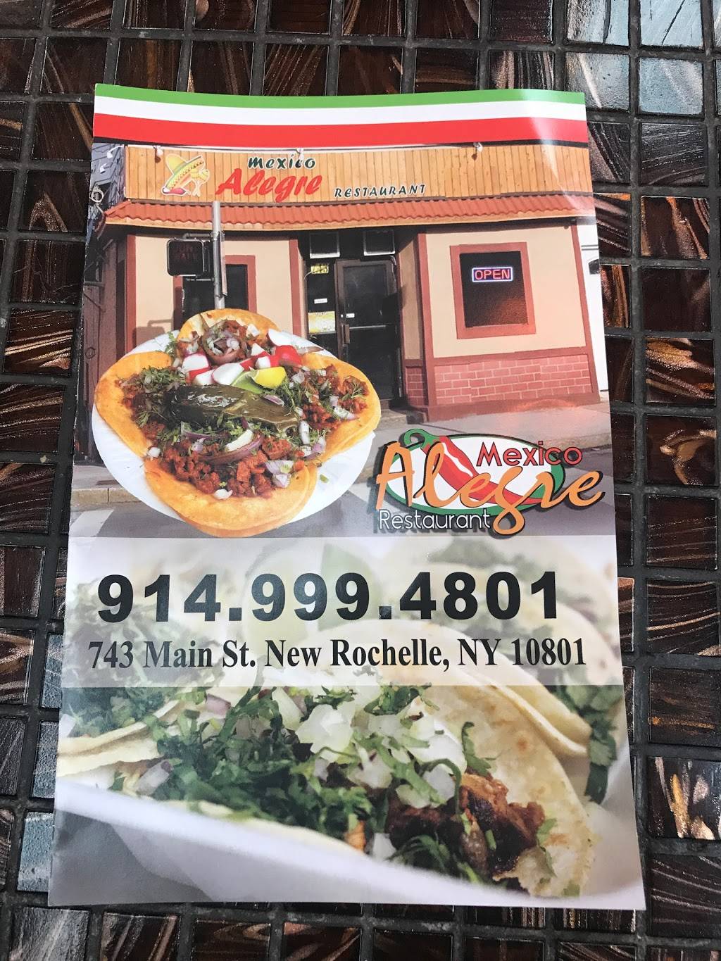 Mexico Alegre | restaurant | 743 Main St, New Rochelle, NY 10805, USA | 9149994801 OR +1 914-999-4801