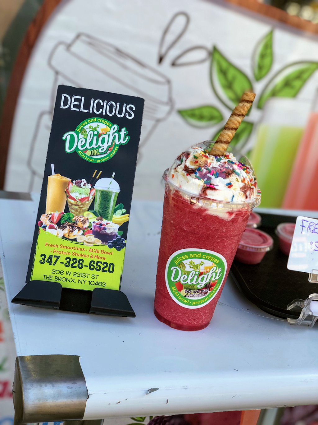 Delicious Delights juice & crepes | restaurant | 206 W 231st St, Bronx, NY 10463, USA | 3473266520 OR +1 347-326-6520