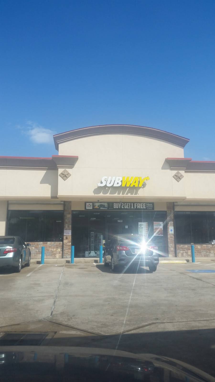 Subway | restaurant | 11602 Cutten Rd, Houston, TX 77066, USA | 2818660300 OR +1 281-866-0300