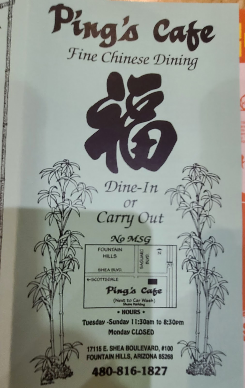 Pings Cafe | restaurant | 17115 E Shea Blvd Ste 100, Fountain Hills, AZ 85268, USA | 4808161827 OR +1 480-816-1827