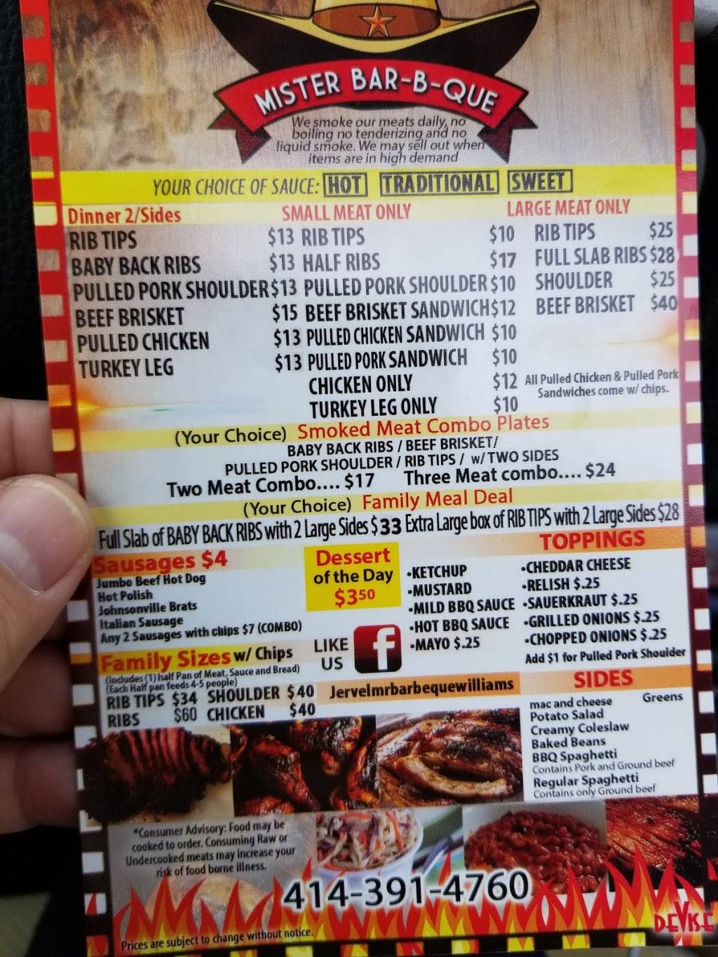 Mister Bar-B-Que | restaurant | 8322 W Lincoln Ave, West Allis, WI 53219, USA | 4143914760 OR +1 414-391-4760