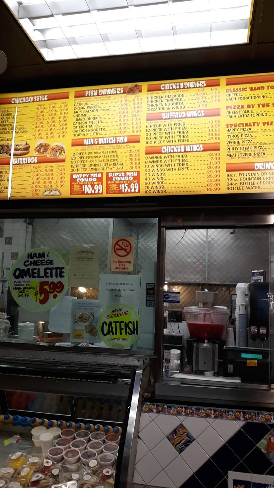 Happys Fish and Chicken | restaurant | 1951 W Garfield Blvd, Chicago, IL 60636, USA | 7734344200 OR +1 773-434-4200