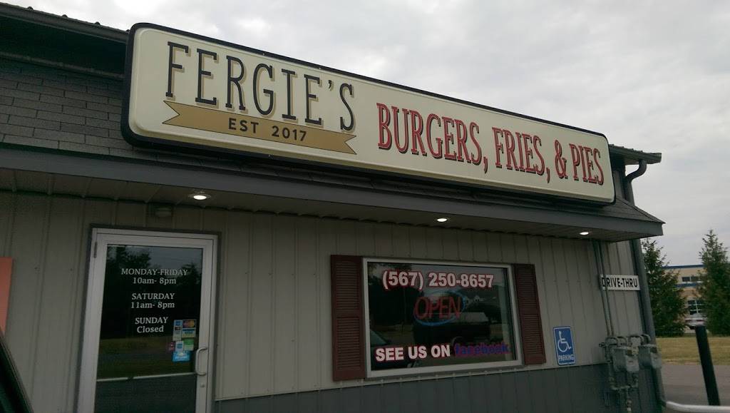 Fergies Burgers, Fries & Pies | restaurant | 1700 Romick Pkwy, Findlay, OH 45840, USA | 5672508657 OR +1 567-250-8657