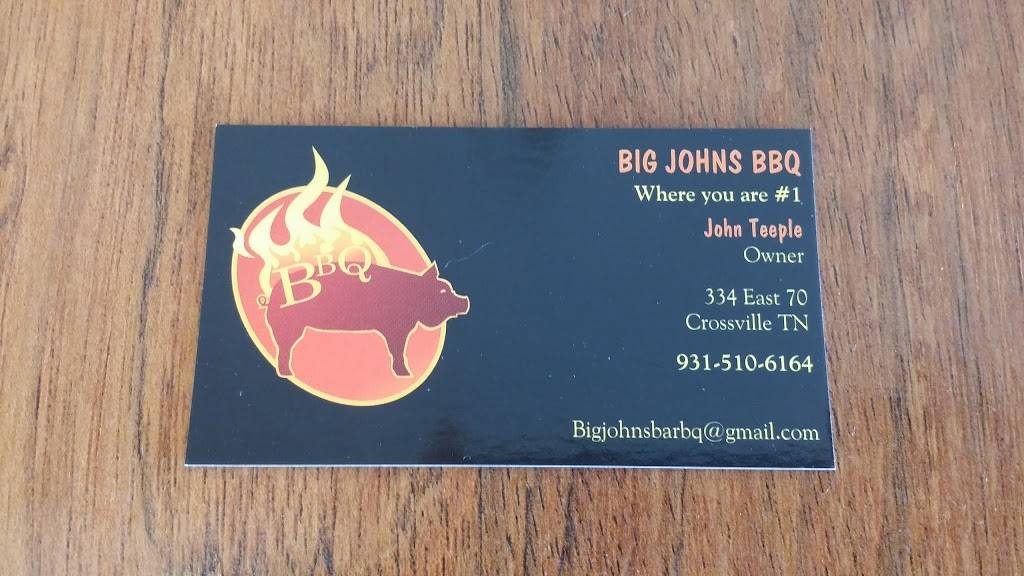 Big Johns BBQ | restaurant | 334 US-70, Crossville, TN 38555, USA | 9315106164 OR +1 931-510-6164