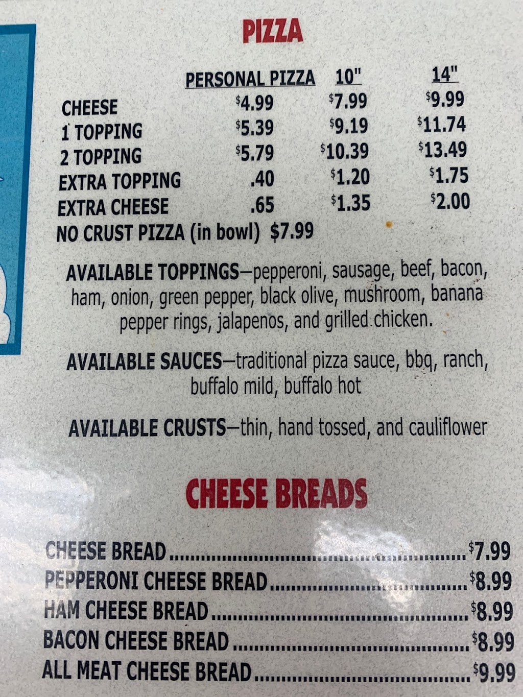 Sky Pizzeria | restaurant | 232 Vine St, Kennard, IN 47351, USA | 7657812233 OR +1 765-781-2233