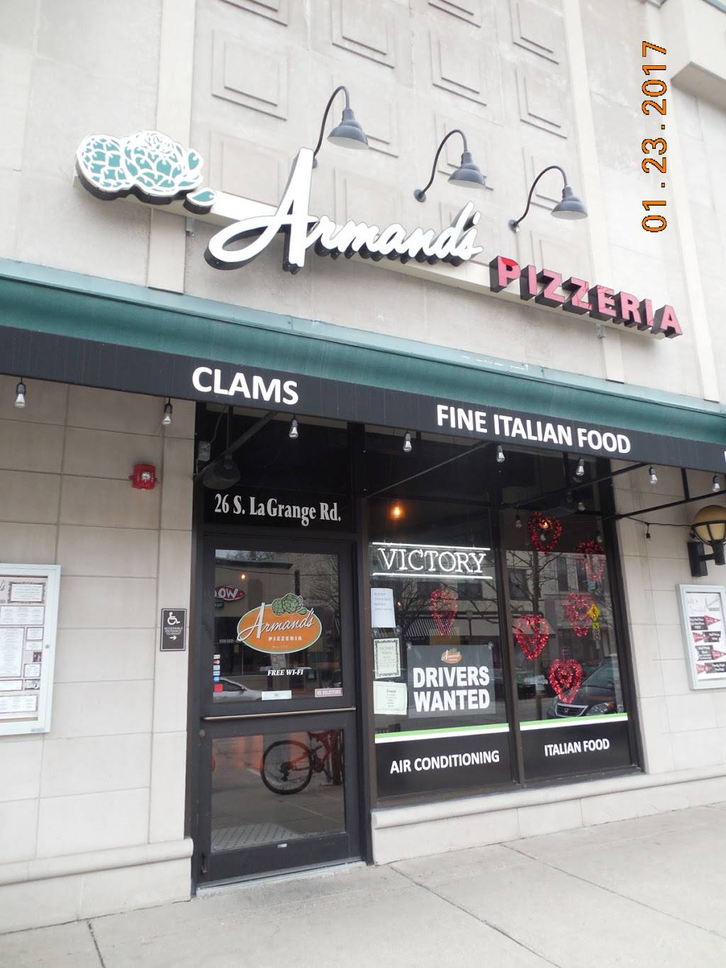 Armands Pizzeria | restaurant | 26 South La Grange Road, La Grange, IL 60525, USA | 7084697244 OR +1 708-469-7244