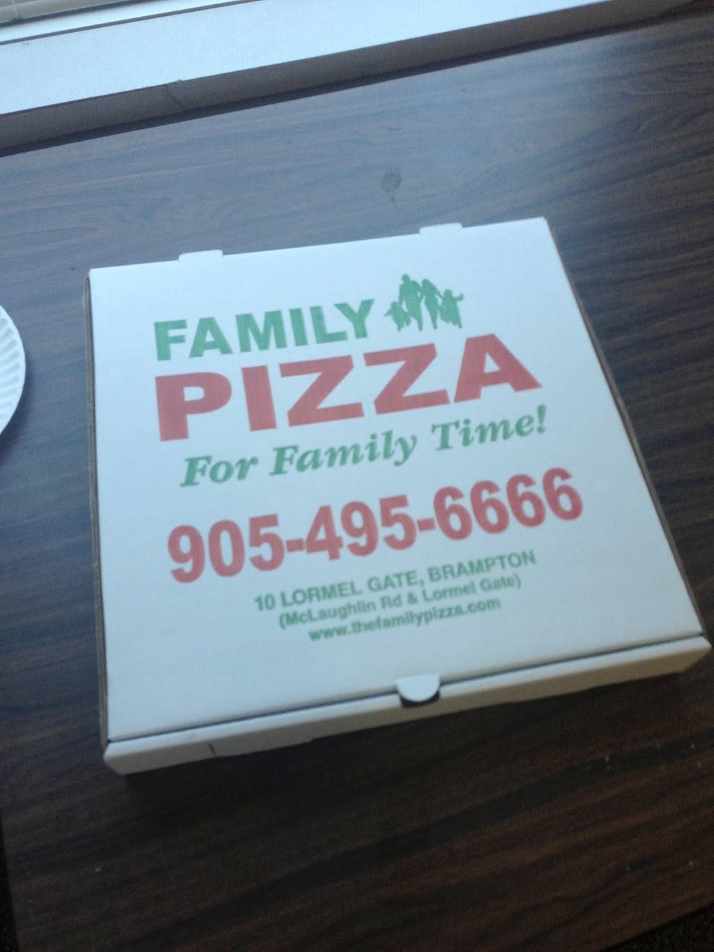 Family Pizza | restaurant | 10 Lormel Gate, Brampton, ON L7A 2K7, Canada | 9054956666 OR +1 905-495-6666