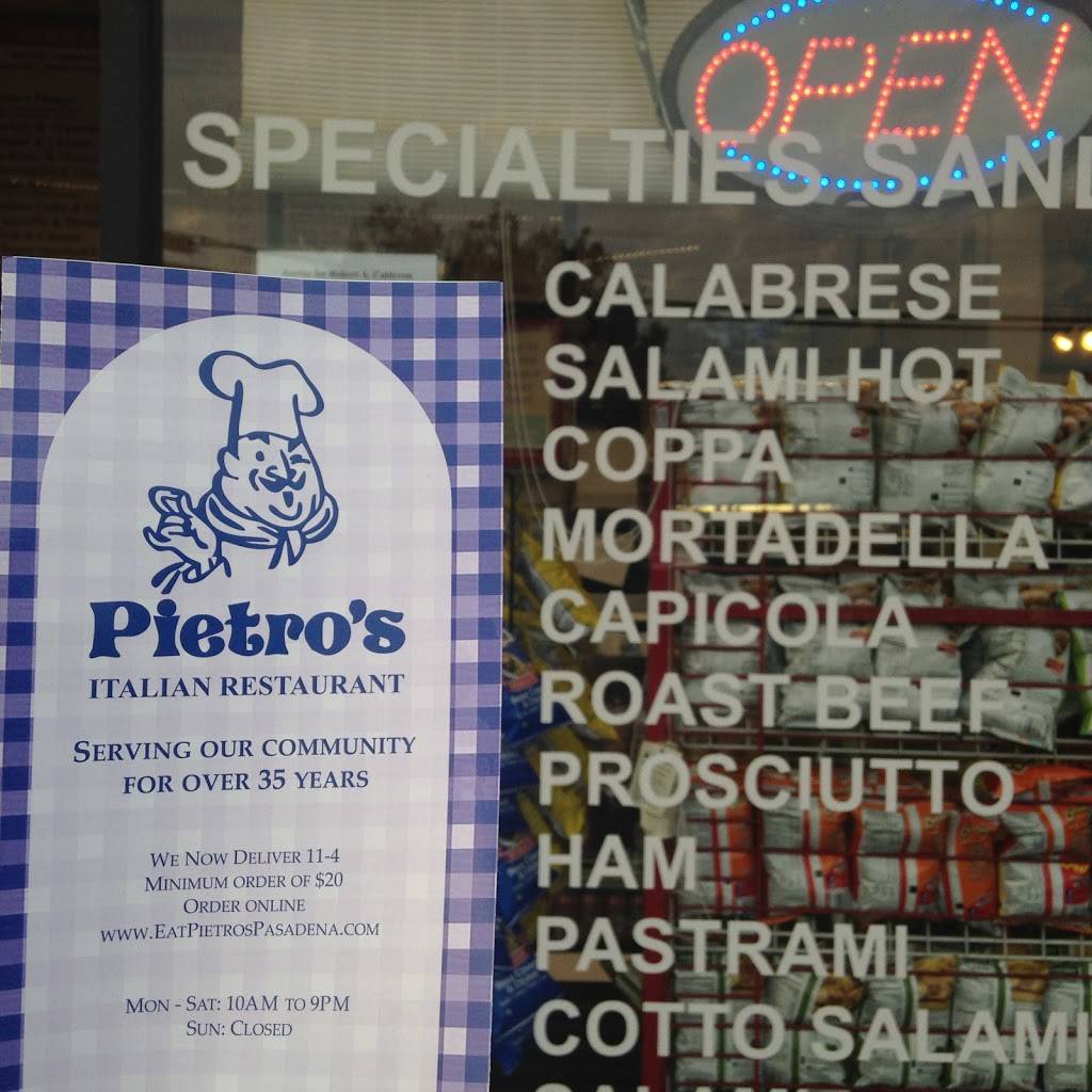 Pietros | restaurant | 4517, 920 N Lake Ave, Pasadena, CA 91104, USA | 6267911826 OR +1 626-791-1826