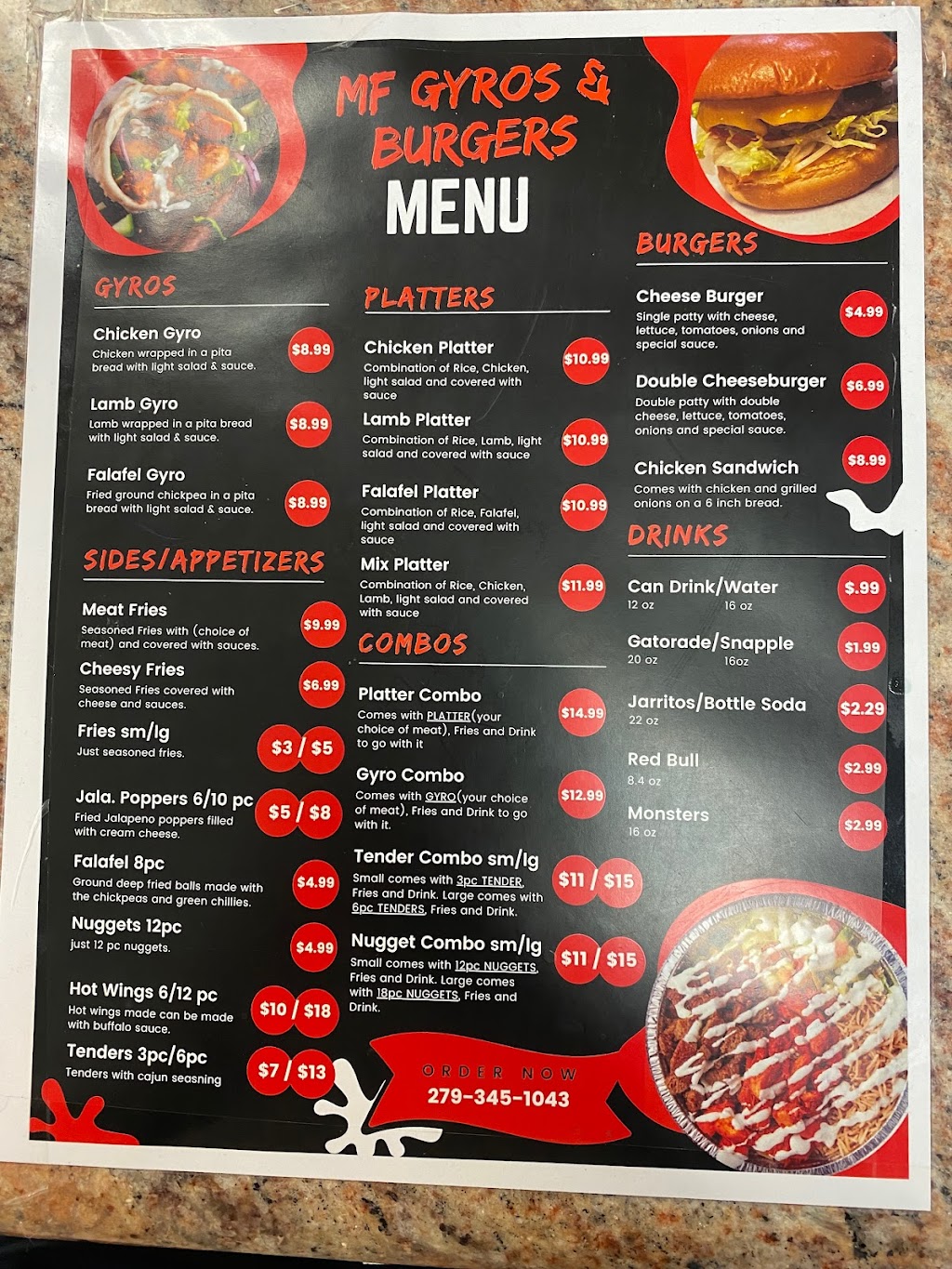 MF Gyros & Burgers | restaurant | 4419 Elkhorn Blvd, Sacramento, CA 95842, USA | 9164078074 OR +1 916-407-8074