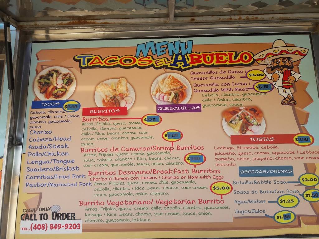 Tacos El Abuelo | restaurant | 145 Masten Ave, Gilroy, CA 95020, USA | 4088499203 OR +1 408-849-9203