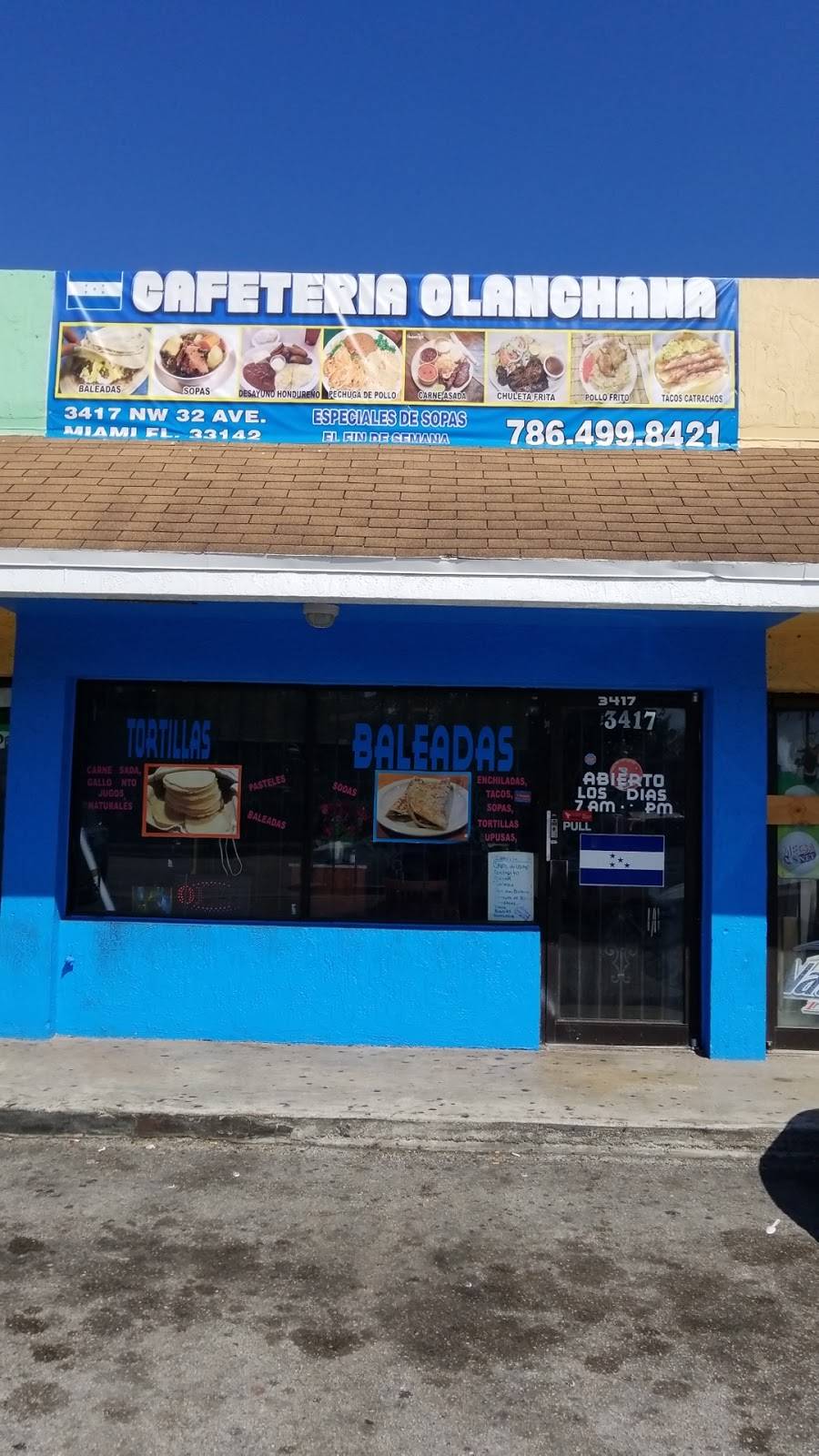Cafeteria Olanchana | restaurant | 3417 NW 32nd Ave, Miami, FL 33142, USA | 7864998421 OR +1 786-499-8421