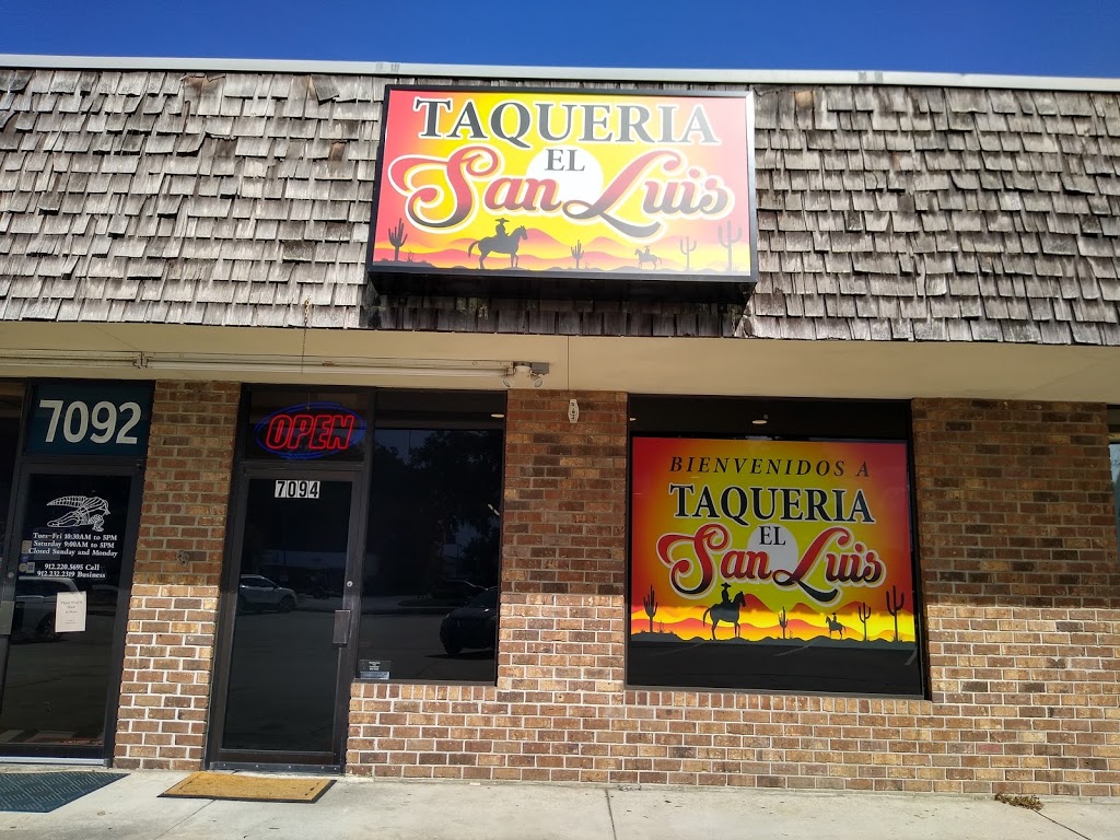 Taqueria El San Luis | restaurant | 7094 Hodgson Memorial Dr, Savannah, GA 31406, USA | 9124955415 OR +1 912-495-5415