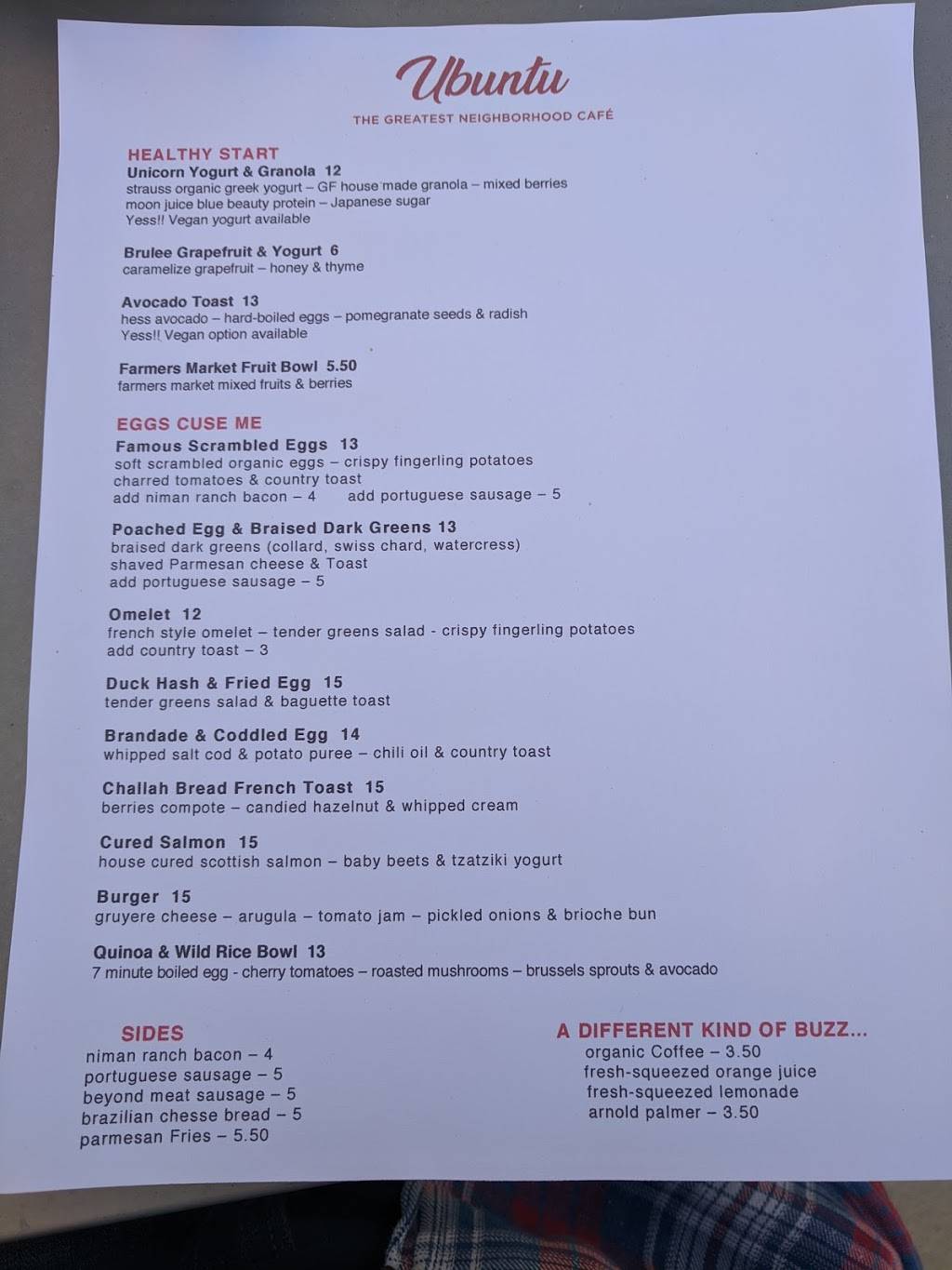 Ubuntu Café | restaurant | 335 Nieto Ave, Long Beach, CA 90814, USA | 5624982021 OR +1 562-498-2021