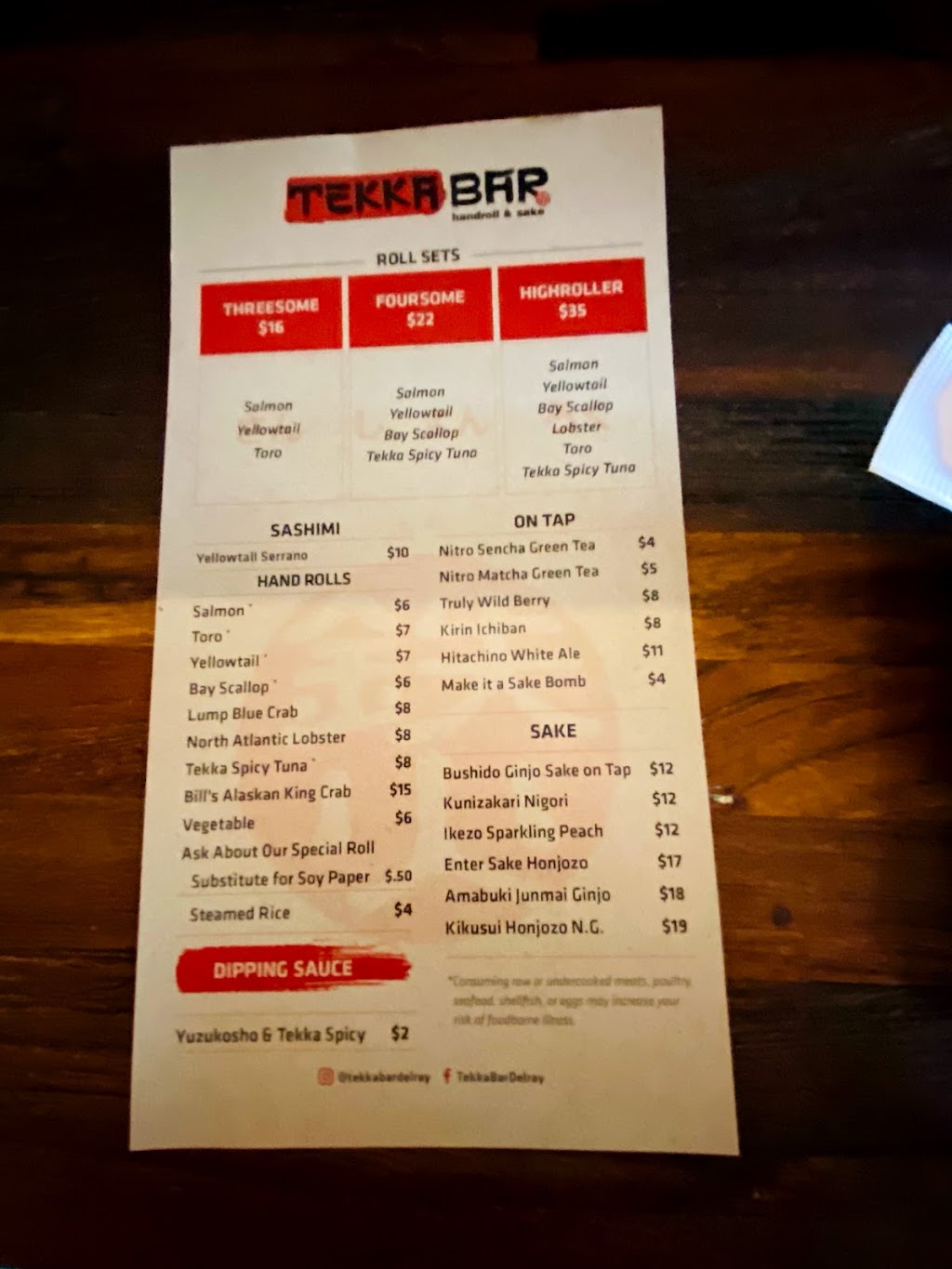 Tekka Bar: Handroll & Sake | restaurant | 33 SE 3rd Ave, Delray Beach, FL 33483, USA | 5615627000 OR +1 561-562-7000