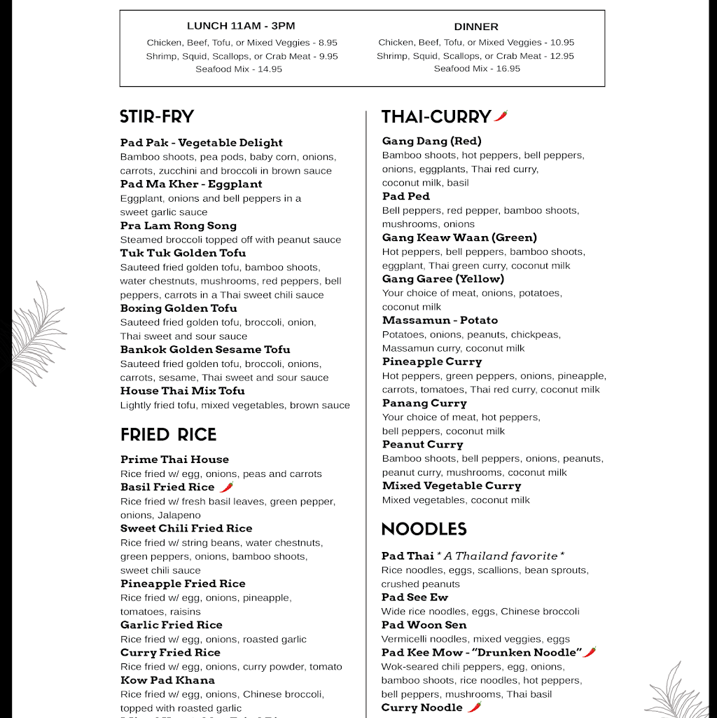 Prime Thai | restaurant | 3377 Elizabeth Lake Rd, Waterford Twp, MI 48328, USA | 2486224552 OR +1 248-622-4552