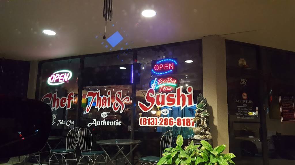 Chef Thai & Sushi | restaurant | 1155 S Dale Mabry Hwy, Tampa, FL 33629, USA | 8132868187 OR +1 813-286-8187