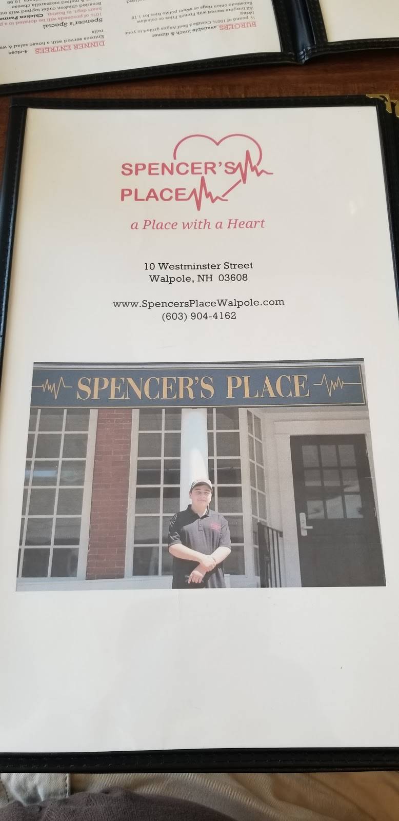Spencers Place | restaurant | 10 Westminster St, Walpole, NH 03608, USA | 6039044162 OR +1 603-904-4162