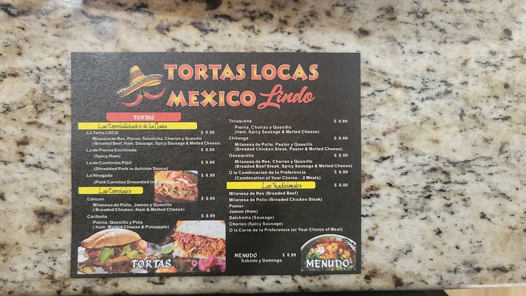 Tortas Locas Mexico Lindo | restaurant | 2376 Lavon Dr Suite #138, Garland, TX 75044, USA | 4692980949 OR +1 469-298-0949