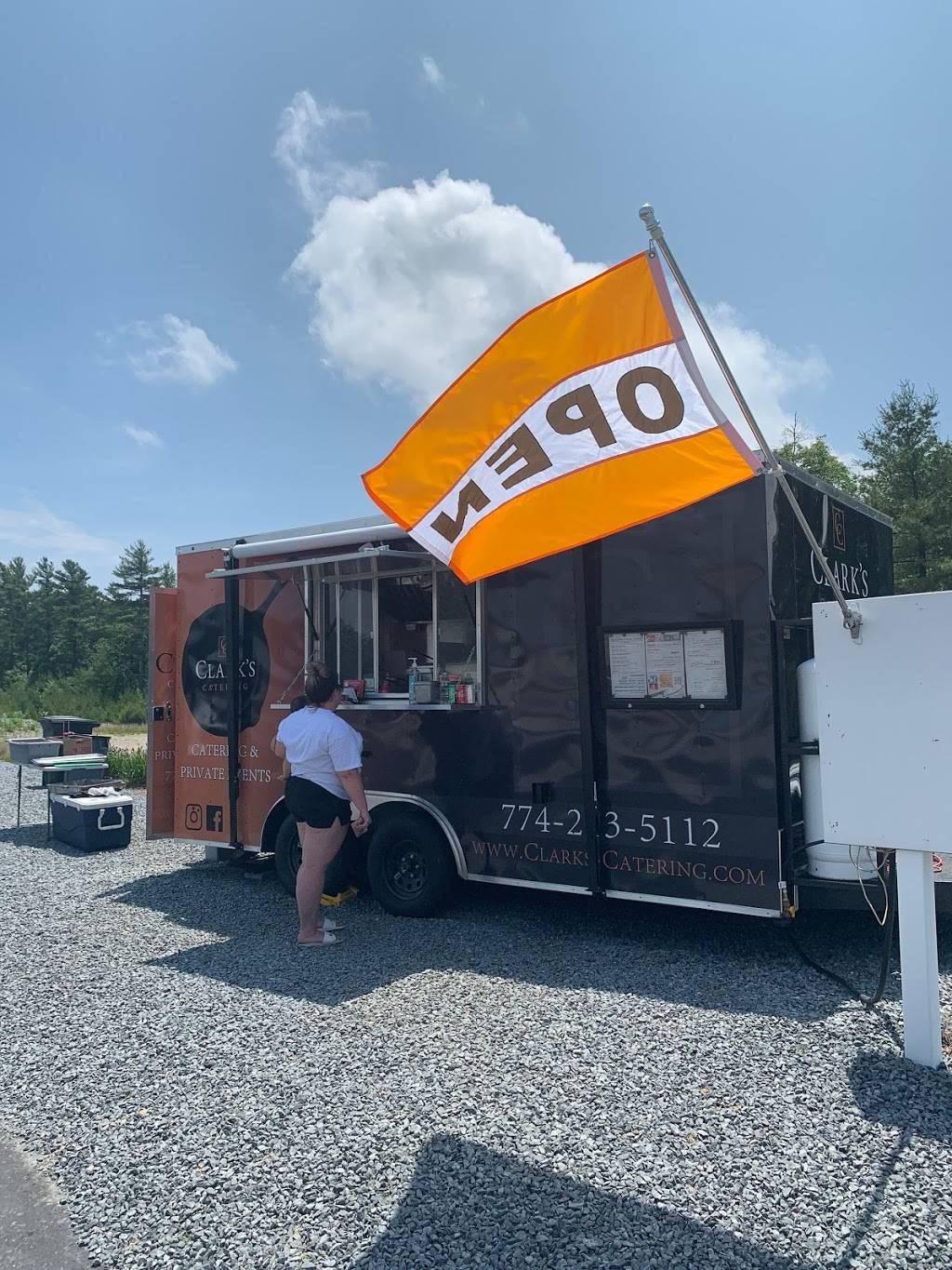 Clarks Catering Food Trailer | restaurant | Parking lot, 13 Harding St, Lakeville, MA 02347, USA | 7742135112 OR +1 774-213-5112