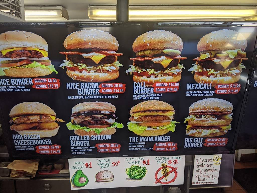 Nice Guys 100% Vegan | restaurant | 615 W 19th St, Costa Mesa, CA 92627, USA | 9014683426 OR +1 901-468-3426