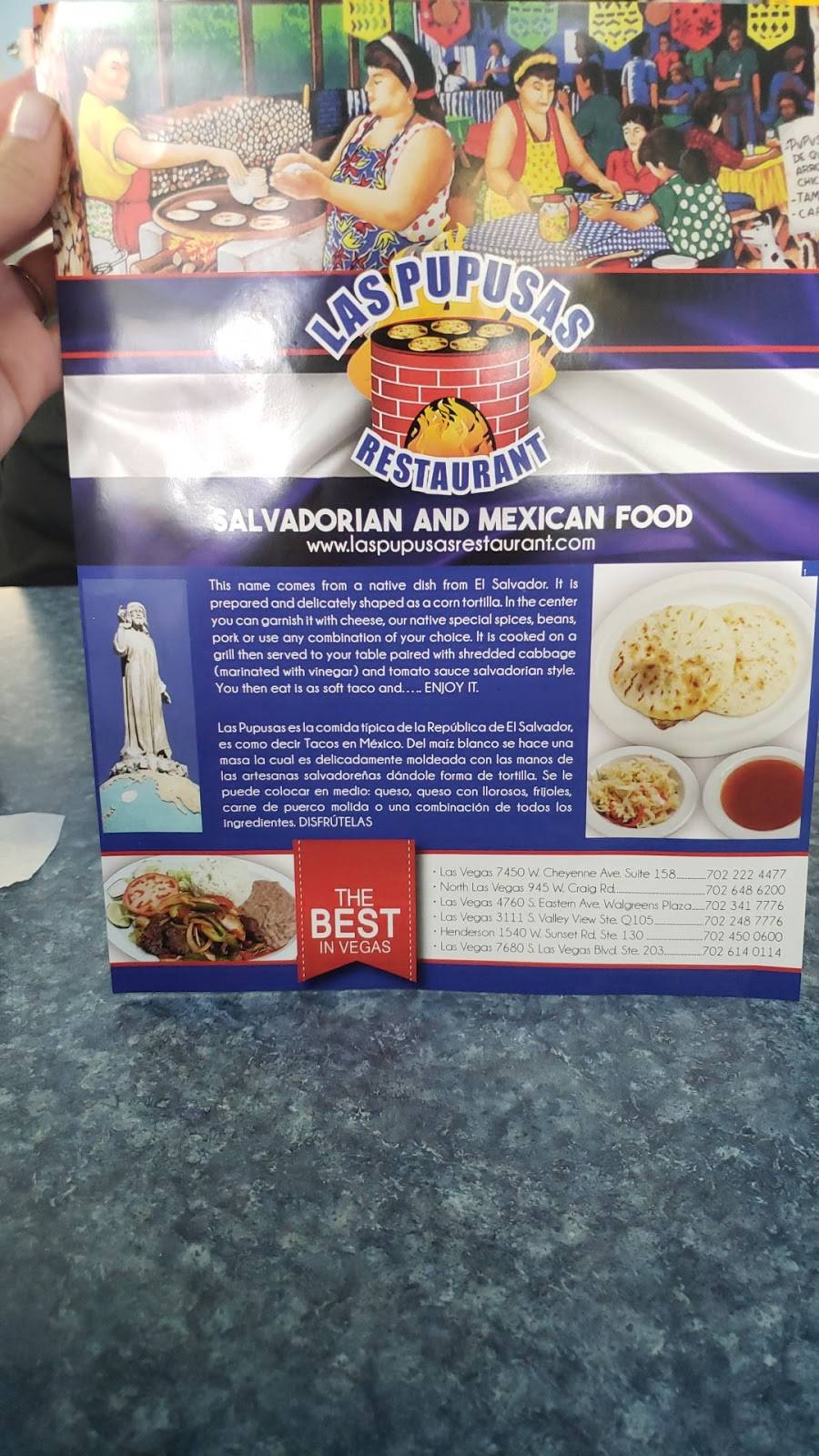Las Pupusas Restaurants | restaurant | 4760 S Eastern Ave, Las Vegas, NV 89119, USA | 7023417776 OR +1 702-341-7776