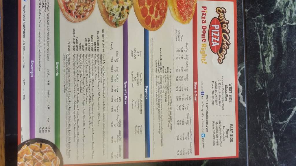 East of Chicago - Perry | restaurant | 3334 Lincoln Way E, Massillon, OH 44646, USA | 3308320200 OR +1 330-832-0200