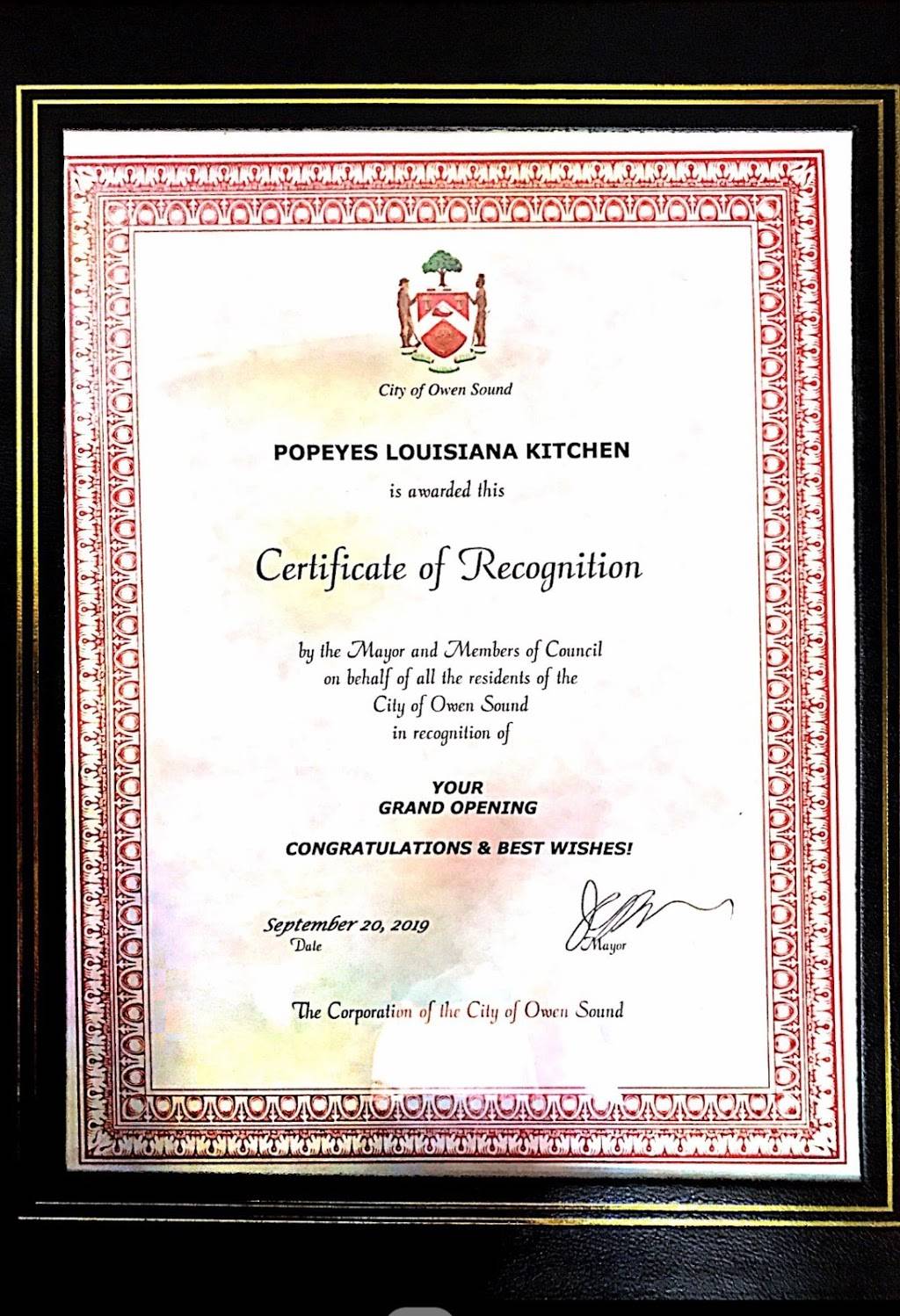 Popeyes Lousiana Kitchen | restaurant | 1350 16th St E, Owen Sound, ON N4K 6N7, Canada | 5193727355 OR +1 519-372-7355