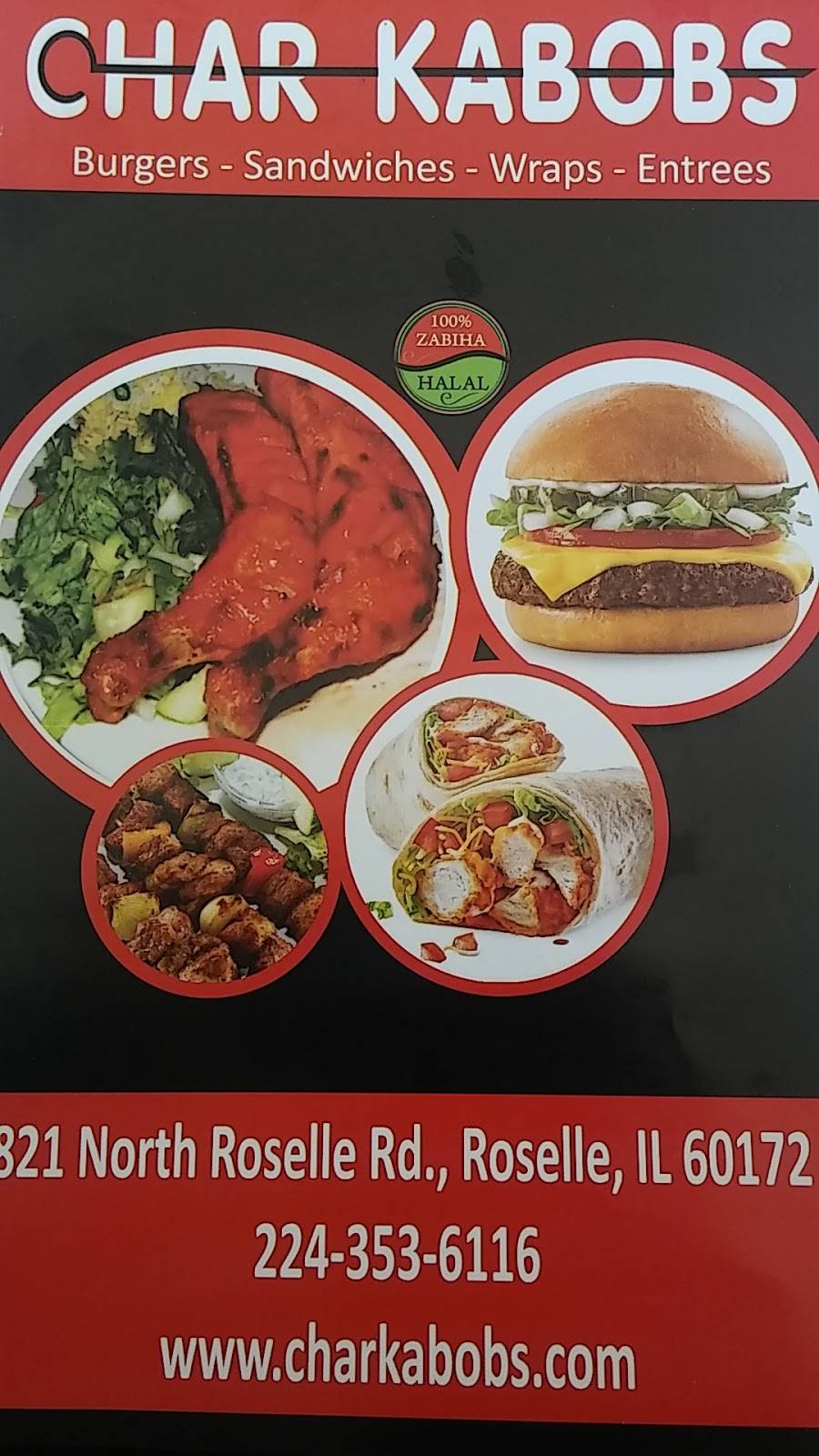 Char Kabobs | restaurant | 821 N Roselle Rd, Roselle, IL 60172, USA | 2243536116 OR +1 224-353-6116
