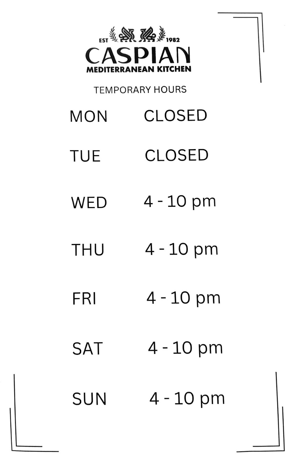 Caspian Mediterranean Kitchen | restaurant | 26772 Portola Pkwy, Foothill Ranch, CA 92610, USA | 9496518454 OR +1 949-651-8454