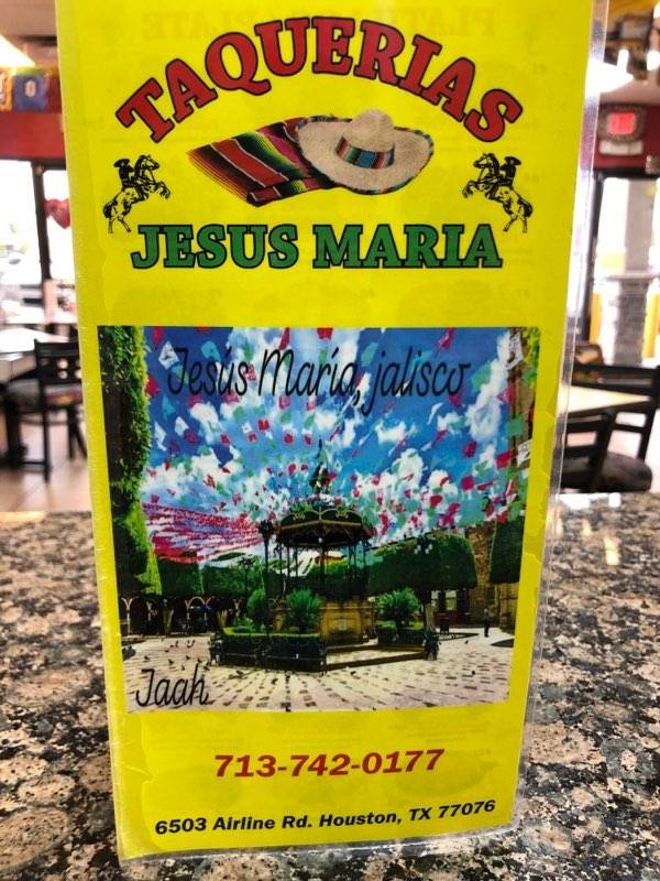 Taquerias Jesus Maria | restaurant | 6503 Airline Dr STE A, Houston, TX 77076, USA | 7137420177 OR +1 713-742-0177