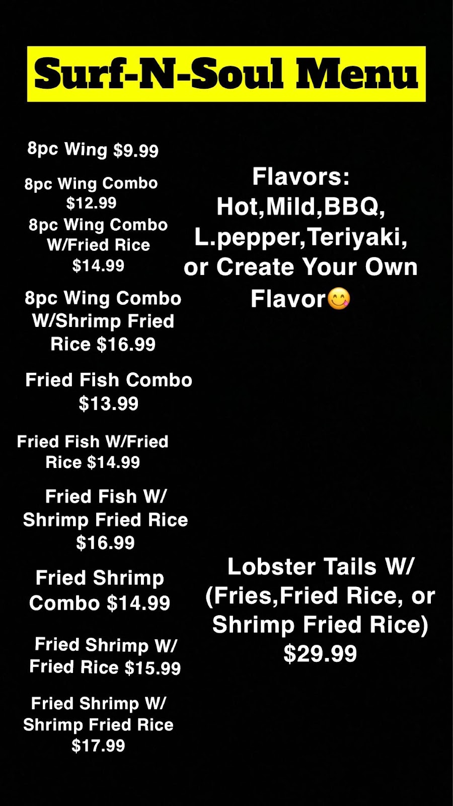 Surf N Soul | restaurant | 1821 La Salle Ave, Waco, TX 76706, USA | 2547170370 OR +1 254-717-0370