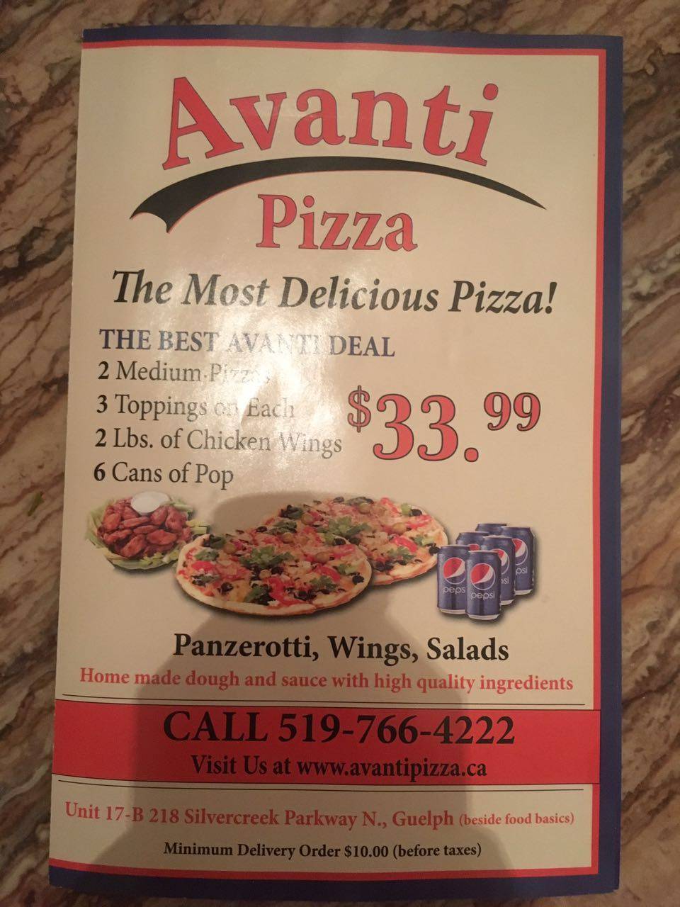 Avanti Pizza | restaurant | 218 Silvercreek Pkwy N, Guelph, ON N1H 8E8, Canada | 5197664222 OR +1 519-766-4222