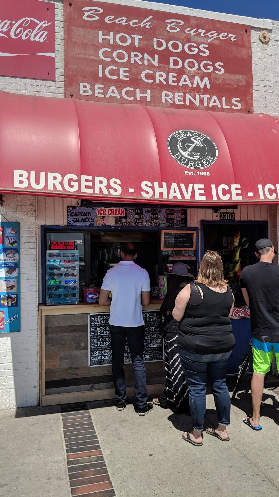 Beach Burger | meal takeaway | 2302 W Oceanfront, Newport Beach, CA 92663, USA | 9492454463 OR +1 949-245-4463