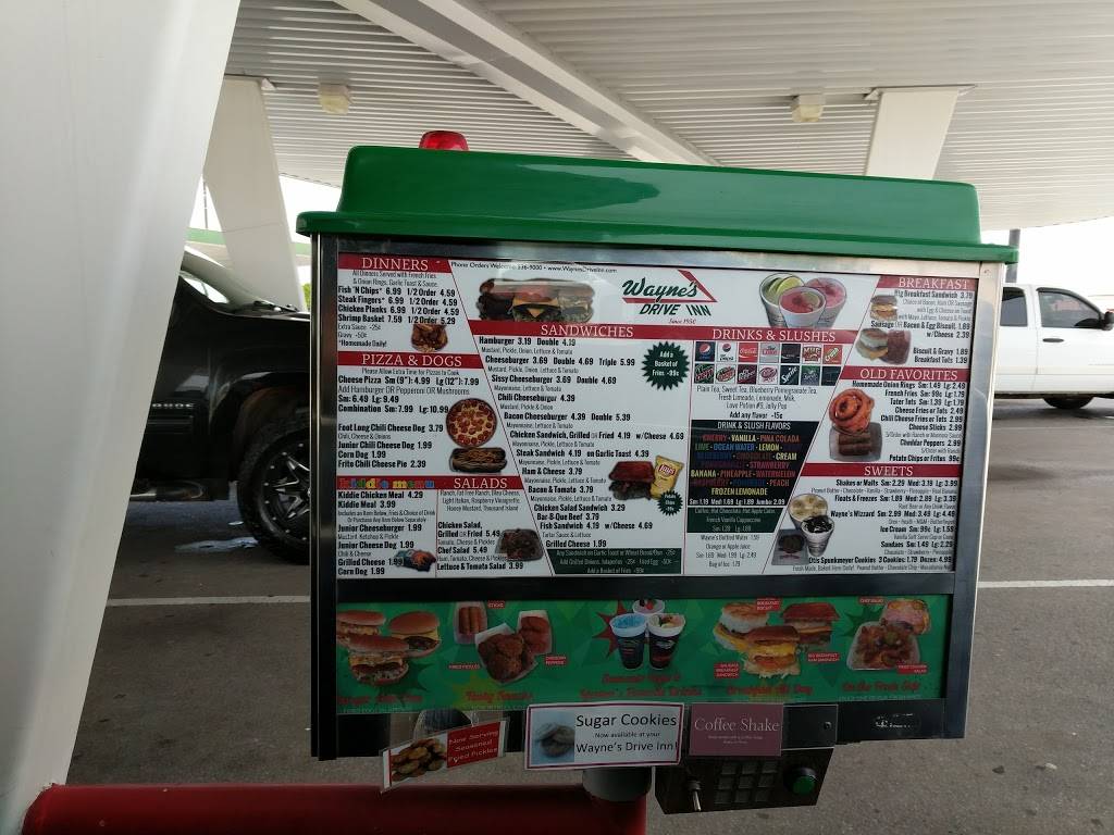 Waynes Drive Inn II | restaurant | 6810 NW Cache Rd, Lawton, OK 73505, USA | 5805369000 OR +1 580-536-9000