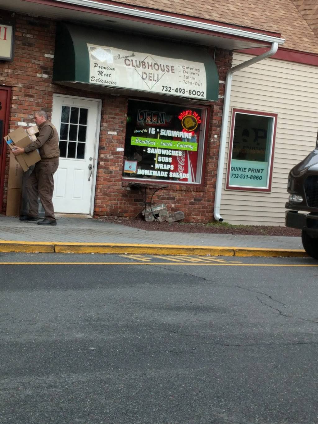 Monmouth Clubhouse Deli | restaurant | 825 W Park Ave, Ocean Township, NJ 07712, USA | 7324938002 OR +1 732-493-8002