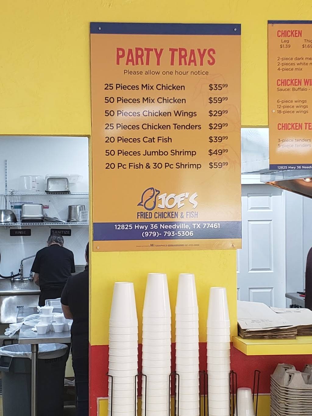 Joes Fried Chicken & Fish | restaurant | 12825 TX-36, Needville, TX 77461, USA | 9797935306 OR +1 979-793-5306