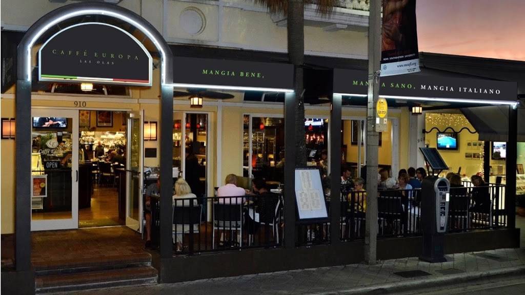 Caffe Europa | restaurant | 910 E Las Olas Blvd, Fort Lauderdale, FL 33301, USA | 9547636600 OR +1 954-763-6600