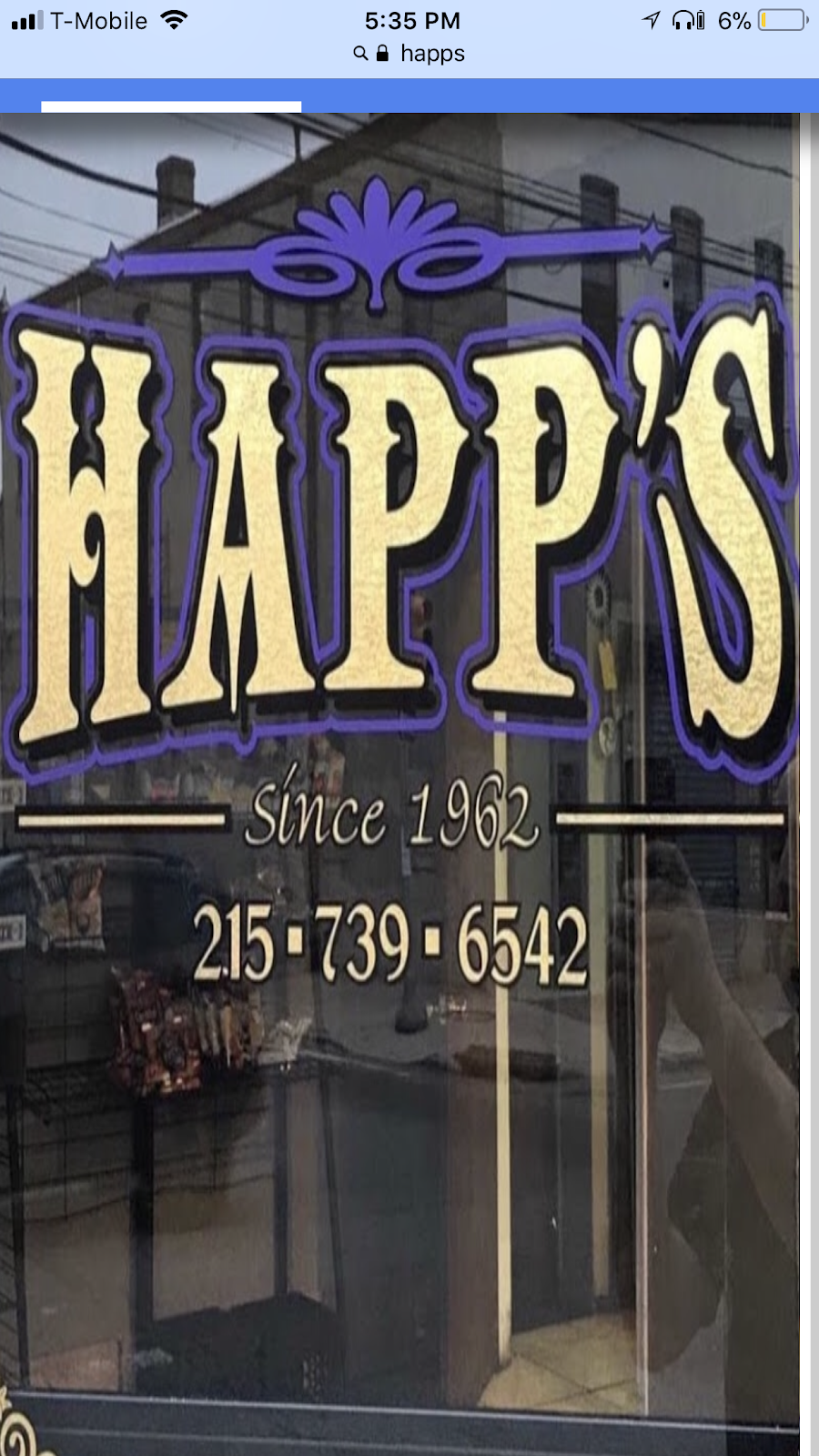 HAPP’S | restaurant | 1862 Frankford Ave, Philadelphia, PA 19125, USA | 2157396542 OR +1 215-739-6542