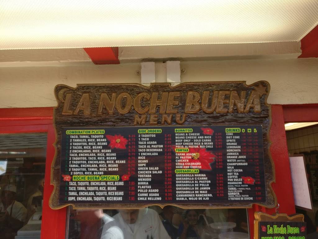 La Noche Buena Restaurant | restaurant | 12 Olvera St, Los Angeles, CA 90012, USA | 2136282078 OR +1 213-628-2078