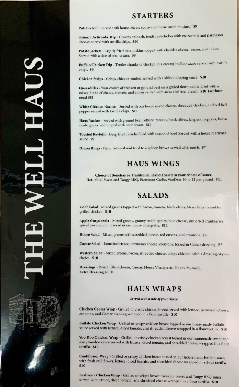 The Well Haus Bar and Grill | restaurant | 3331 Rue Royale St, St Charles, MO 63301, USA | 6363957199 OR +1 636-395-7199