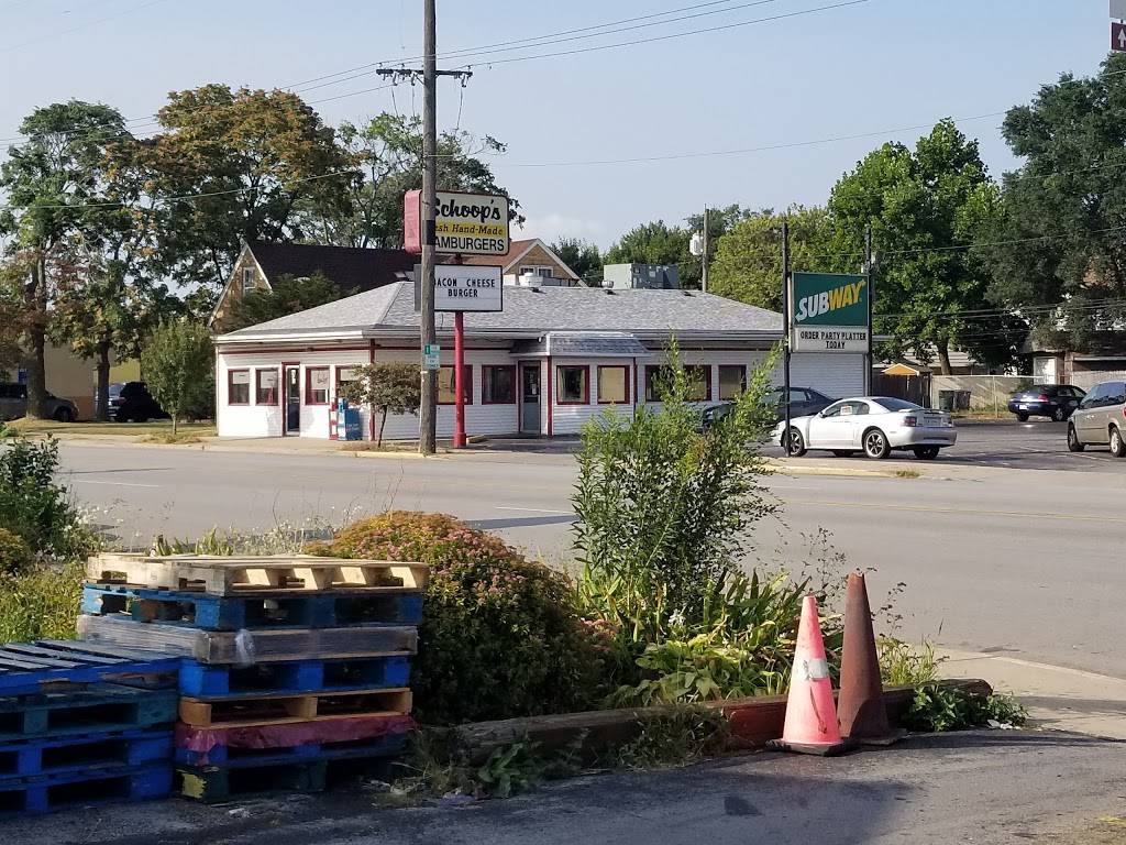Schoops Hamburgers | restaurant | 1449 Indianapolis Blvd, Whiting, IN 46394, USA | 2196597030 OR +1 219-659-7030