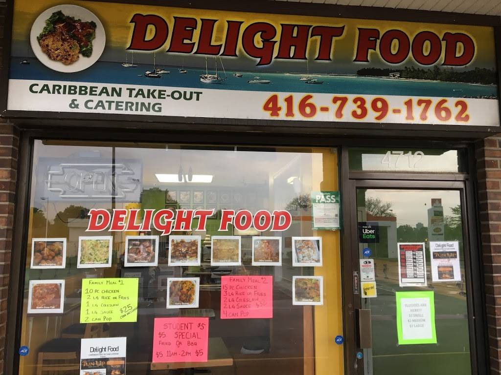 Delight Food Caribbean Takeout Restaurant | restaurant | 4712 Jane St, North York, ON M3N 2L2, Canada | 4167391762 OR +1 416-739-1762