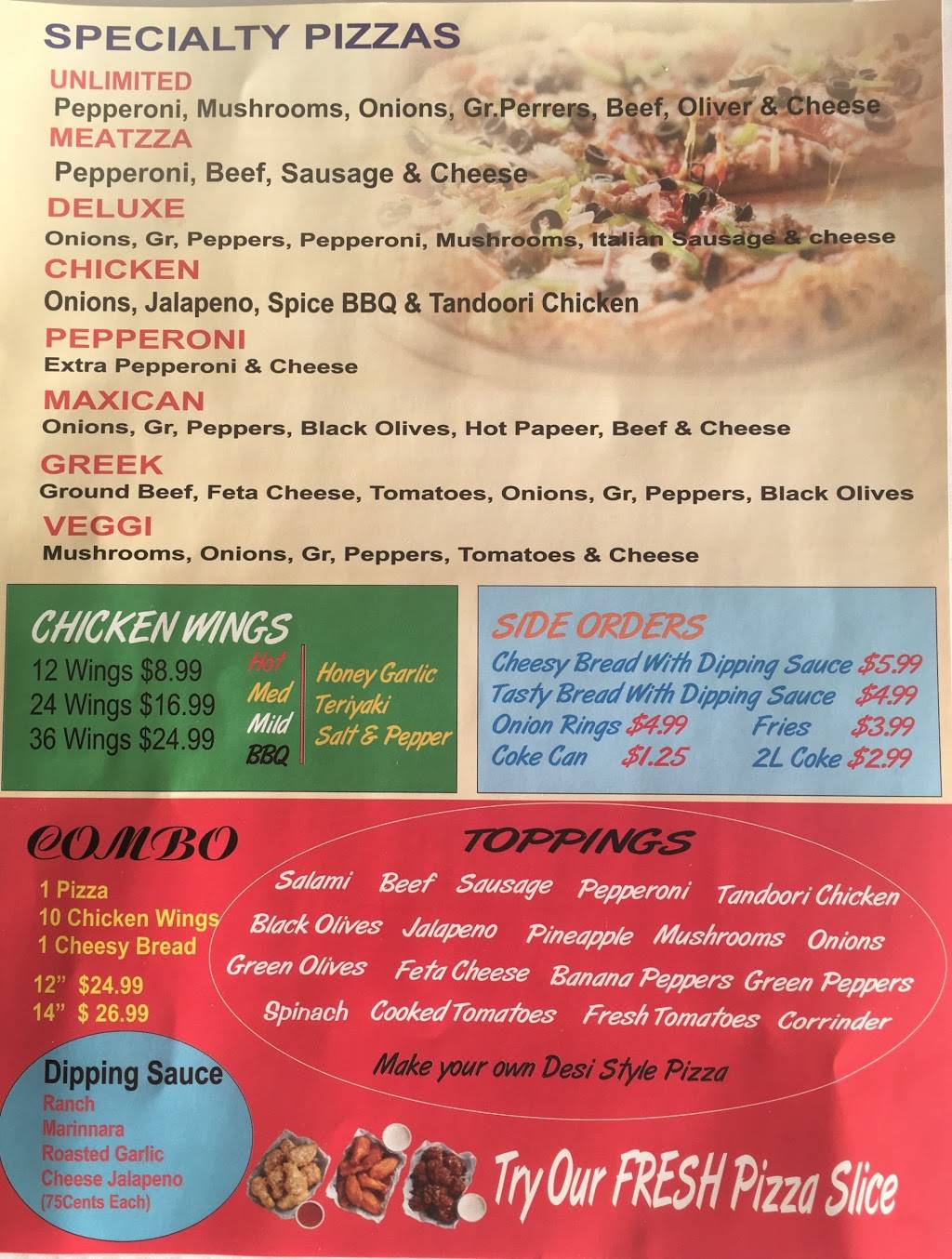 Ontario Pizza Unlimited | meal delivery | 1686 Albion Rd, Etobicoke, ON M9V 1B8, Canada | 4167429000 OR +1 416-742-9000