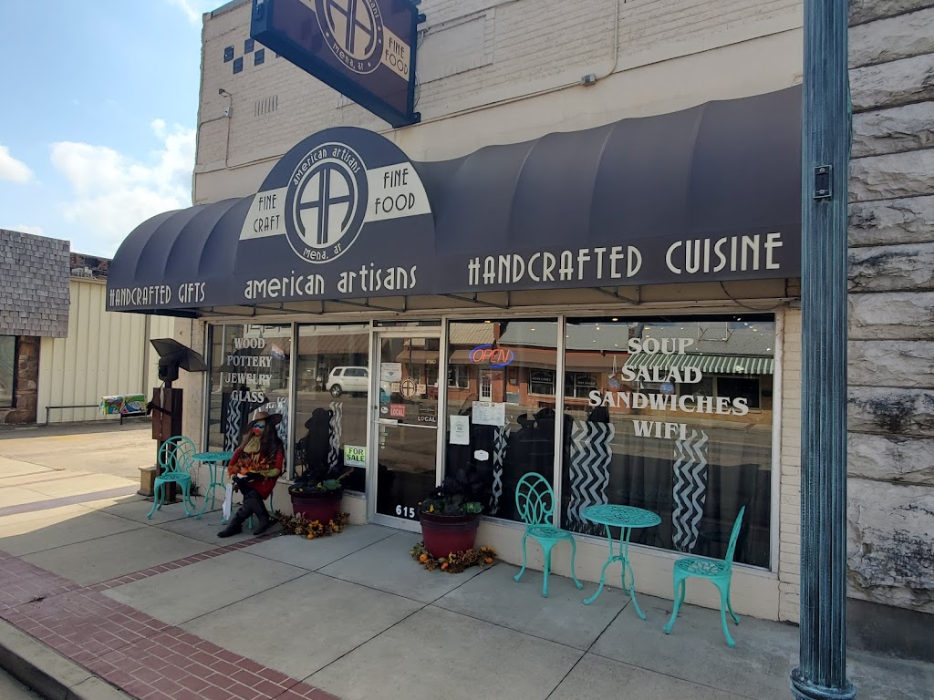 American Artisans Eatery & Gallery | meal takeaway | 615 Mena St, Mena, AR 71953, USA | 4793941112 OR +1 479-394-1112