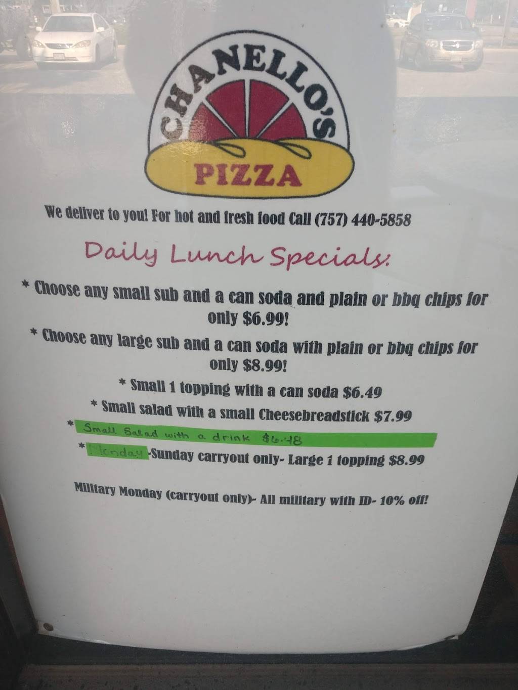 Chanellos Pizza #1 | meal delivery | 8245 Hampton Blvd, Norfolk, VA 23505, USA | 7574405858 OR +1 757-440-5858