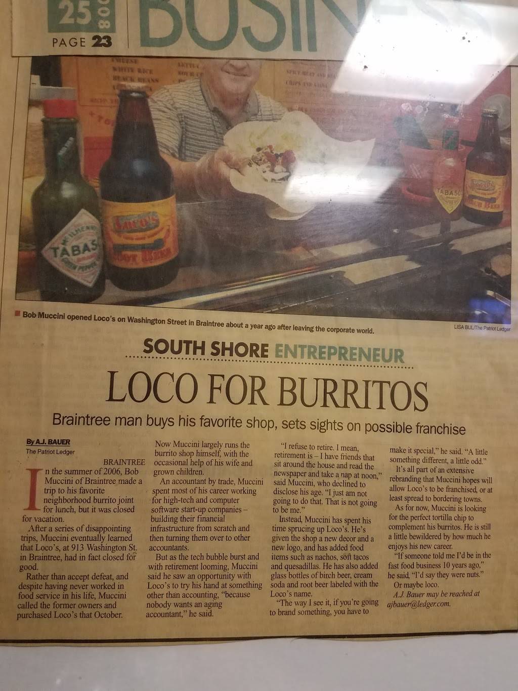 Locos | restaurant | 913 Washington St, Braintree, MA 02184, USA | 7818491121 OR +1 781-849-1121