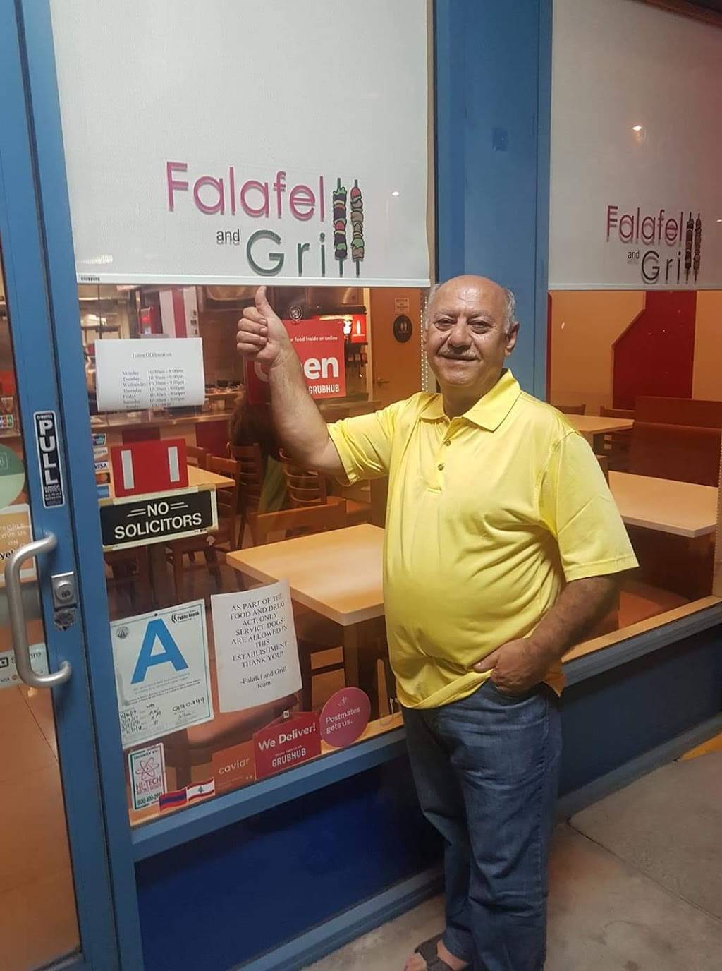 Falafel and Grill | restaurant | 625 E Colorado St, Glendale, CA 91205, USA | 8186962303 OR +1 818-696-2303