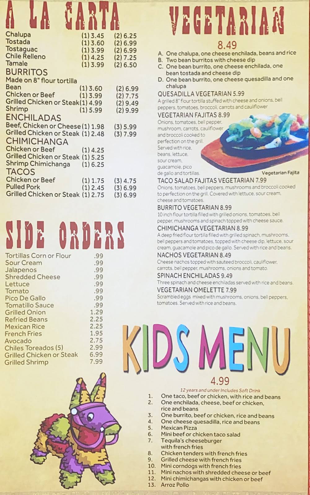 Tequilas Mexican Grill | restaurant | 1547 Bear Creek Pike Suite D, Columbia, TN 38401, USA | 9315058341 OR +1 931-505-8341